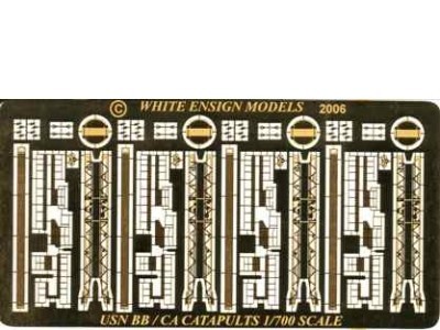 White Ensign Models PE 0773 USN BATTLESHIP CATAPULTS (x4) 1/700