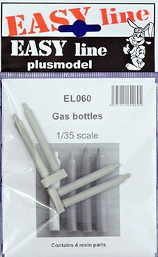 Plus model EL060 1/35 Gas bottles (4 pcs.) EASY LINE