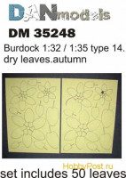 Dan Models 35248 листья лопуха желтые, сухие набор №14 1/35