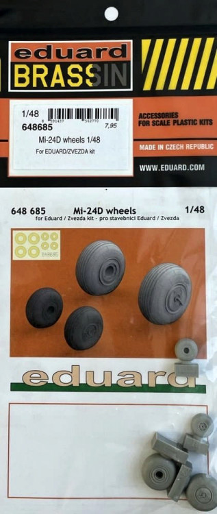 Eduard 648685 BRASSIN Mi-24D wheels (EDU/ZVE) 1/48