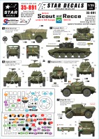 Star Decals STAR35891 British recce units in North West Europe 1944-45 White Scout, Cromwell Mk.IV and MK VI, Staghound, Dingo and generics 1/35
