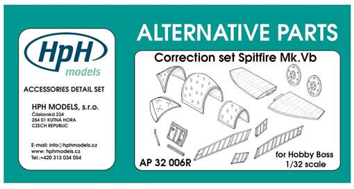 HpH AP32006 Correction set Spitfire Mk.V 1/32