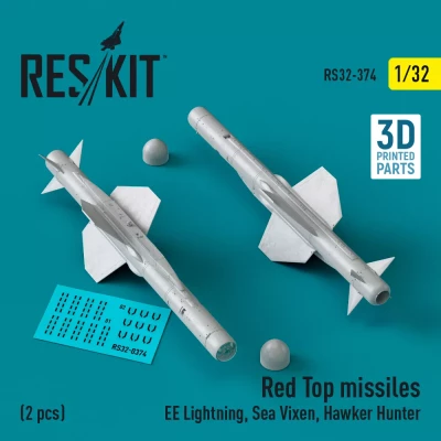 Reskit 32374 Red Top missiles (2 pcs.) 1/32