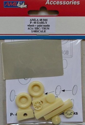 AML AMLA48044 P-40 Early wheel &amp; paint mask (ACAD/TRUMP) 1/48