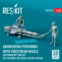 Reskit F48048 Engineering Personnel w/ Firestreak missle 1/48
