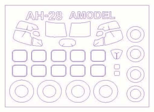 KV Models 72592 Ан-28 (AMODEL #72226,#72227,#72313) + маски на диски и колеса AMODEL 1/72