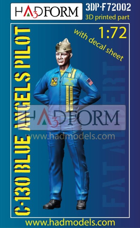 HAD F72002 C-130 Blue Angels Pilot (3D-Printed w/ decal) 1/72