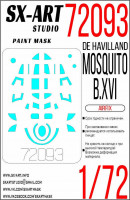SX Art 72093 Окрасочная маска de Havilland Mosquito B.XVI (Airfix) 1/72