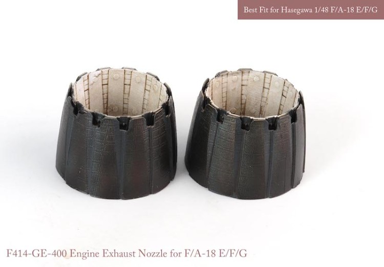 Mk1 Design MA-48070 Boeing F/A-18E/F/A-18F Super Hornet nozzle Set (opend) 1/48