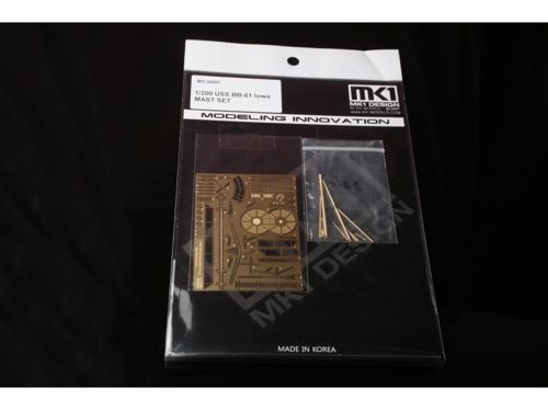 Mk1 Design MS-20007 USS Iowa USS Iowa BB-61 MAST Set 1 Brass Photo Etched Part / 13 Brass Metal Parts 1/200