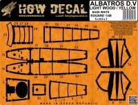 HGW 548043 Decals Albatros D.V Lt.Wood/Yellow (b.white) 1/48