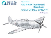 Quinta Studio QC72122 Набор остекления P-47D Thunderbolt Razorback (Tamiya) 1/72