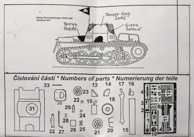 Kora Model A7236 Kleiner Bfpzw. Ausf.A Sd.Kfz 265 1/72