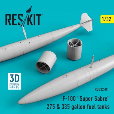 Reskit U32081 F-100 'Super Sabre' 275&amp;335 gallon fuel tanks 1/32