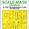 Art Scale 200-M48219 Fairchild A-10C Thunderbolt II canopy frame paint mask (inside and outside) 1/48