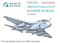 Quinta Studio QDS-48270 EA-6B Prowler (ICAP II) (Kinetic) (Малая версия) 3D Декаль интерьера кабины 1/48