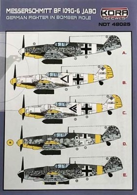 Kora Model NDT48025 Bf 109G-6 JABO Fighter in Bomber Role декали 1/48