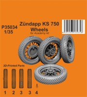 CMK P35034 Zundapp KS 750 Wheels (ACAD) 3D-Print 1/35