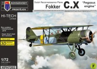 Kovozavody Prostejov H7202 Fokker C.X 'Pegasus Engine' (3x camo) HI-TECH 1/72