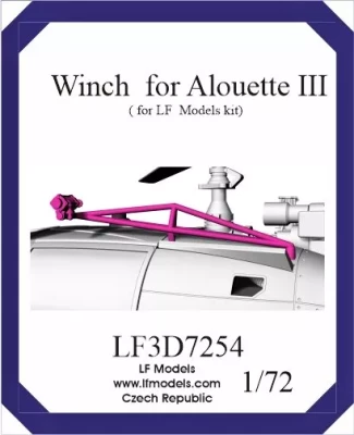 Lf Model 3D7254 Winch for Alouette III, 3D-Print (LF) 1/72