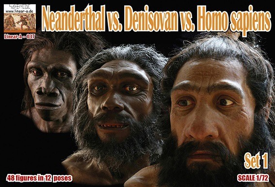 Linear-A LA037 Neanderthal Vs. Denisovan Vs. Homo Sapiens Set 1 1/72