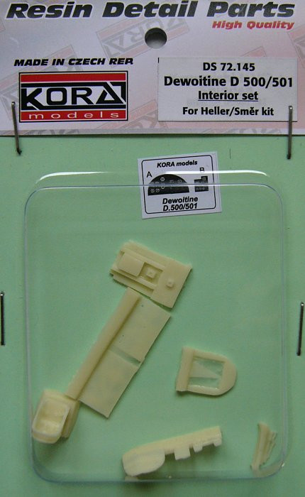 Kora Model DS72145 Dewoitine D 500/501 Interior set (HELL/SMER) 1/72
