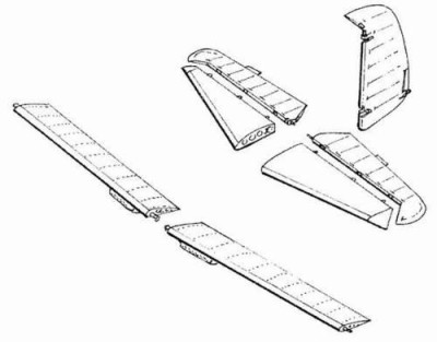 CMK 4057 Bf-109E - control surfaces set for TAM 1/48