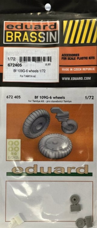 Eduard 672405 BRASSIN Bf 109G-6 wheels (TAM) 1/72