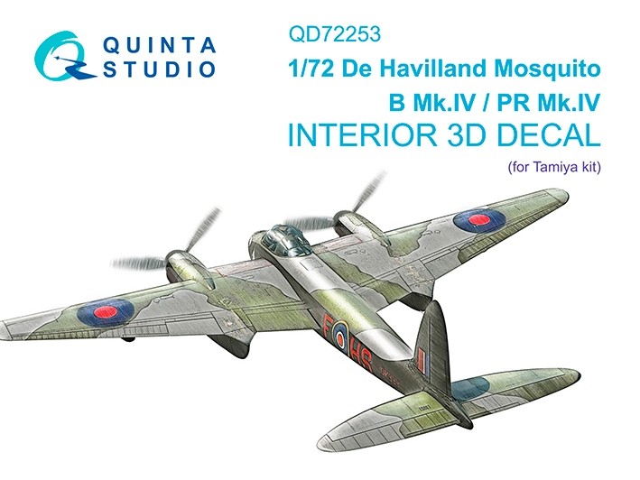 Quinta studio QD72253 DH Mosquito B Mk.IV/PR Mk.IV (Tamiya) 1/72