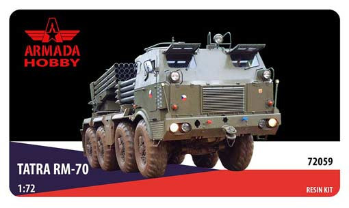 Armada Hobby E72059 RM-70 MLRS on TATRA 813 Armoured Cab 1/72