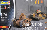 Revell 03278 Char B1bis + Renault FT 17 1/76