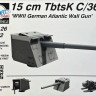 Planet Models MV126 15cm TbtsK C/36 German WWII Atlantic Wall Gun 1/72