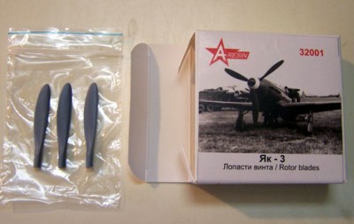 A-resin 32001 Як-3 лопасти винта 1/32