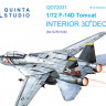 Quinta studio QD72031 F-14D (GWH) 3D Декаль интерьера кабины 1/72