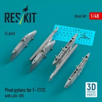 Reskit 48501 Pivot pylons for F-111C w/ LAU-105 (4 pcs.) 1/48