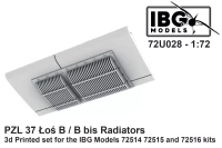 IBG U7228 Radiators for PZL 37 Los B/B bis (3D-Printed) 1/72
