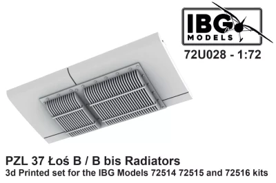IBG Models U7228 Radiators for PZL 37 Los B/B bis (3D-Printed) 1/72