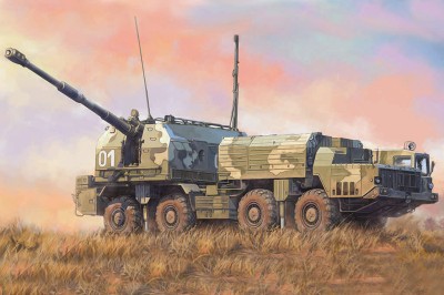 Hobby Boss 82938 А-222 &quot;Берег&quot; Российская 130-мм САУ береговой обороны 1/72