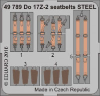 Eduard 49789 Do 17Z-2 seatbelts STEEL 1/48