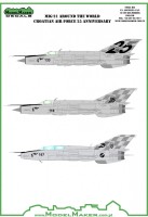 Model Maker Decals MD48098 Mikoyan MiG-21bis Around the World Croatian Air Force 25 anniversary 1/48