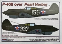 AML AMLC144023 Decals Curtiss P-40B over Pearl Harbor 1/144
