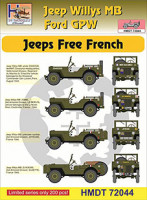 Hm Decals HMDT72044 1/72 Decals J.Willys MB/Ford GPW Free French