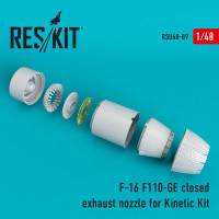 Reskit RSU48-0089 F-16 (F110-GE) closed exhaust nozzle (KIN) 1/48