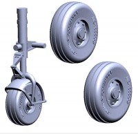 Maestro Models MMMK4946 Saab 105 Sk60 nose gear + main wheels 3D-printed 1/48