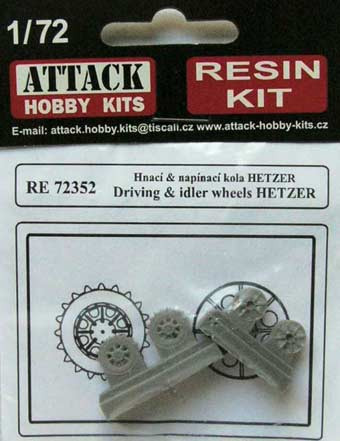 Attack Hobby RE72352 Driving & idler wheels HETZER No.: 2 1/72