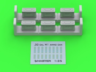 Master G35091 M1 ammunit.cans Browning M1919 - CLOSED (6x) 1/35