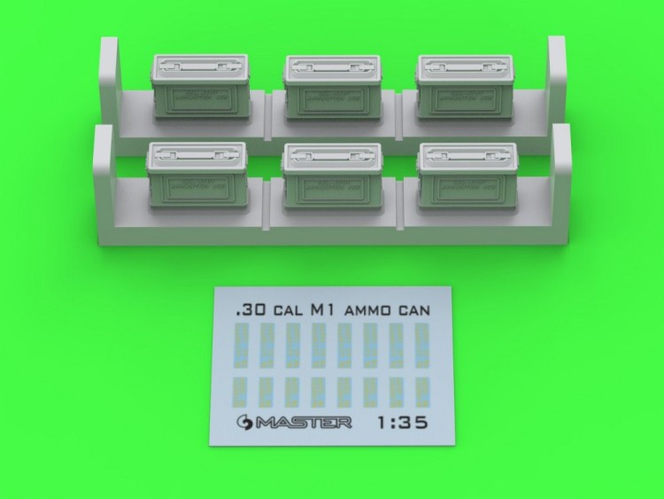 Master G35091 M1 ammunit.cans Browning M1919 - CLOSED (6x) 1/35