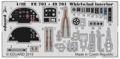 Eduard FE701 Whirlwind interior (TRUMP) 1/48