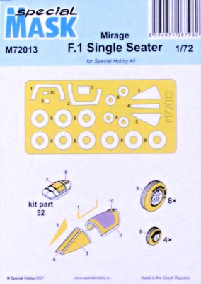 Special Hobby M72013 Mask for Mirage F.1 Single Seater (SP.HOBBY) 1/72