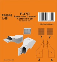 CMK P48048 P-47D Intercooler Channel Correct.Set (MINA) 1/48